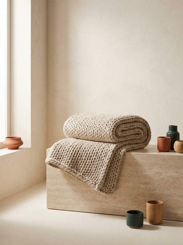 Fjord Chunky Knit Throw