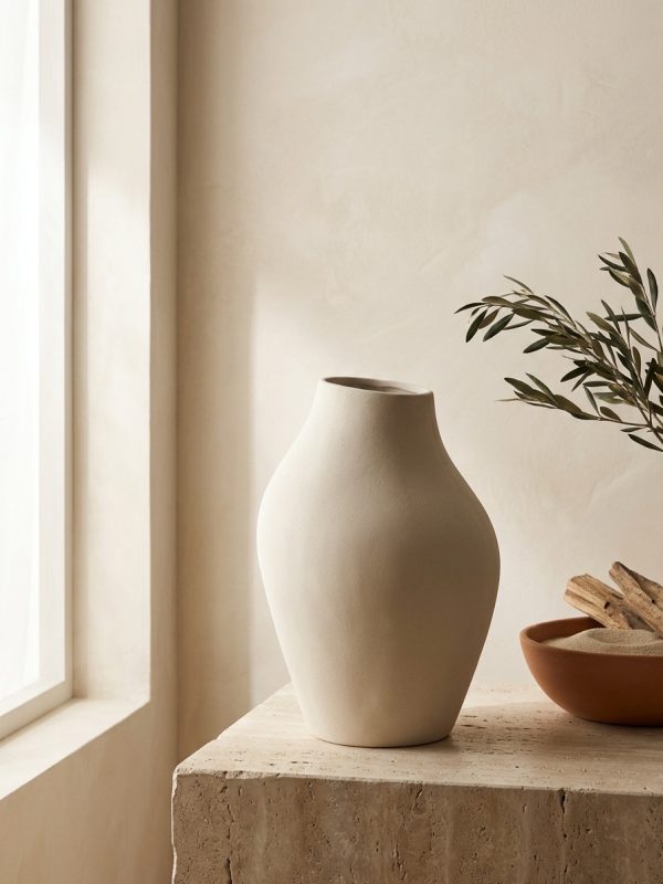 Isla Sculptural Stoneware Vase