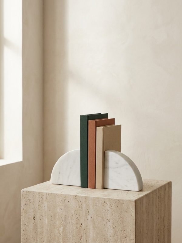 Peso Marble Bookends, Pair