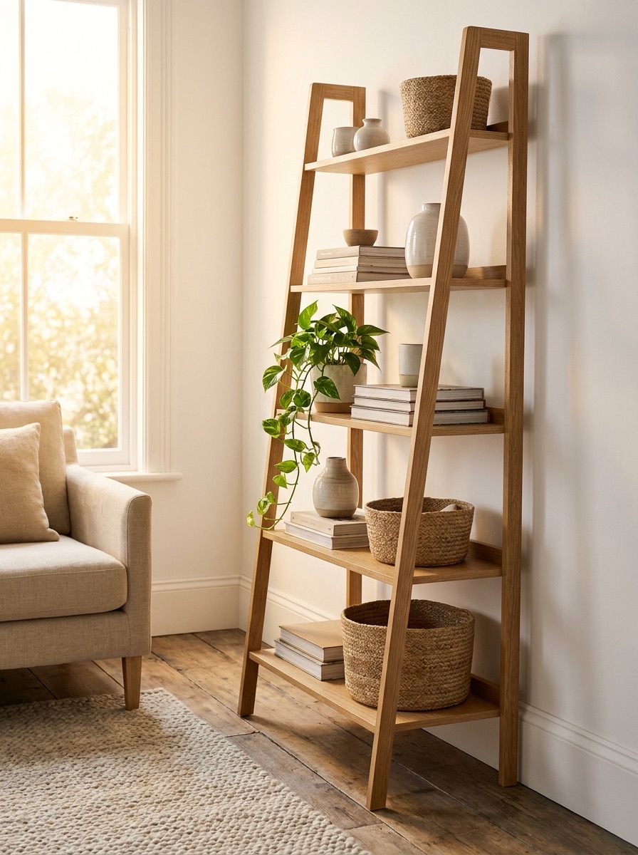 Scala Oak Ladder Shelf - Image 2
